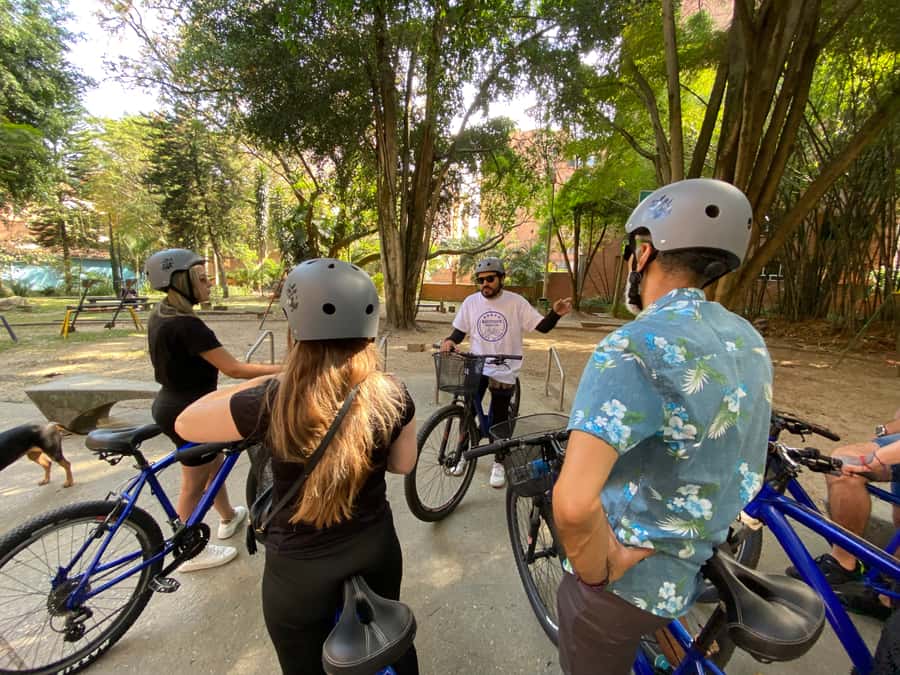 Bike Tour Medellin with Snacks and Local Beer - Parque de las Luces brings Medellín into the city center