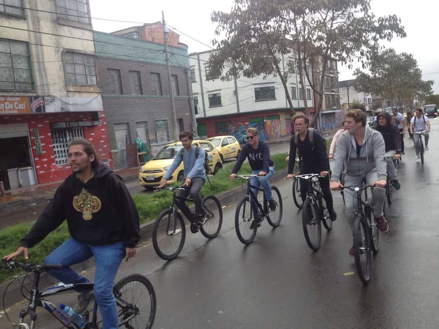 Bike tours through Bogotá - Parks, squares, and the soccer stadium
