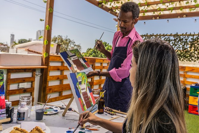 Brunch And Paint in a secret rooftop - Painting Cartagena one step at a time
