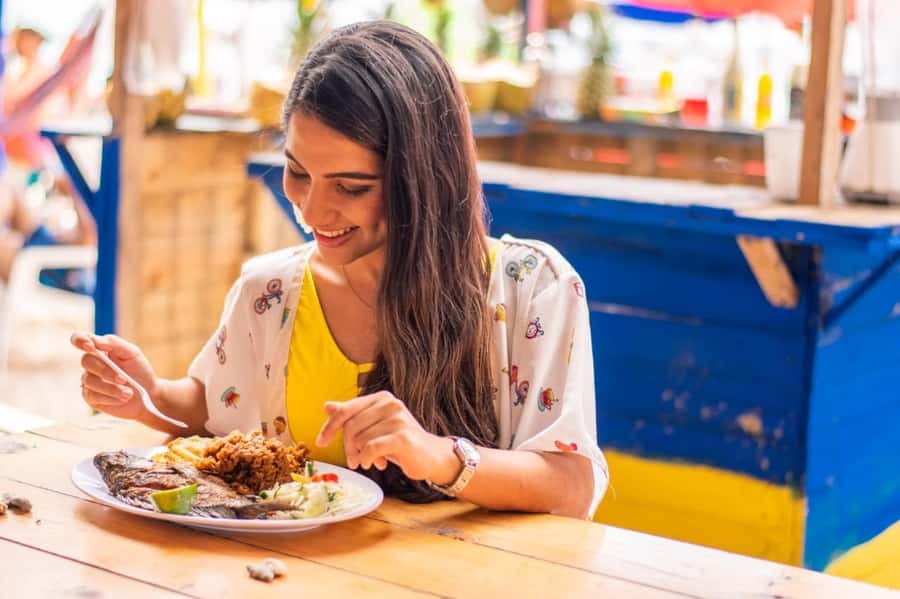 Cartagena: Barù Island Playa Blanca with Lunch - A traditional lunch with coconut rice