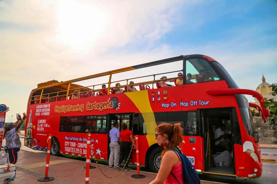 Cartagena: City Sightseeing Hop-On Hop-Off Bus Tour & Extras - Stop 1: Torre del Reloj and the old-city entrances