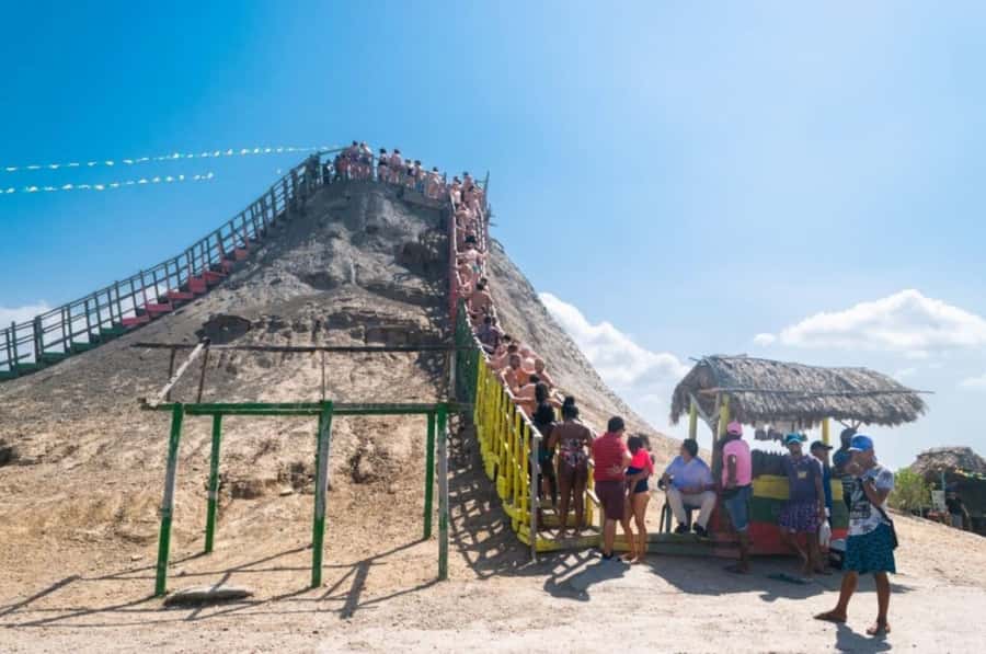 Cartagena: Mud Volcano Tour with Lunch, Pool, and Beach - From Cartagena to Totumo by air-conditioned bus