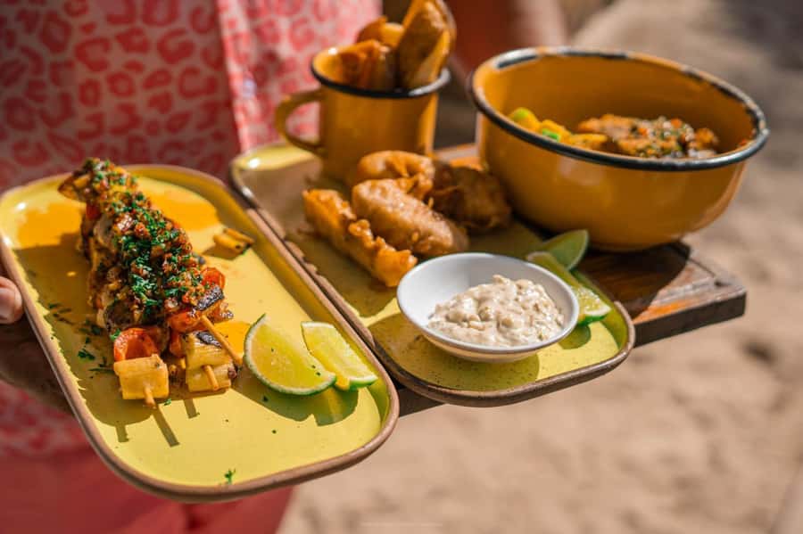 Eco-Luxury Beach Escape at Pink Mango, Tierra Bomba - Lunch brings Caribbean, Mediterranean, and Spanish flavors