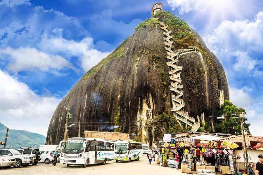 From Medellin: Guatapé & Peñol Rock with Boat & farm animals - Guatapé’s painted streets and Umbrella Street