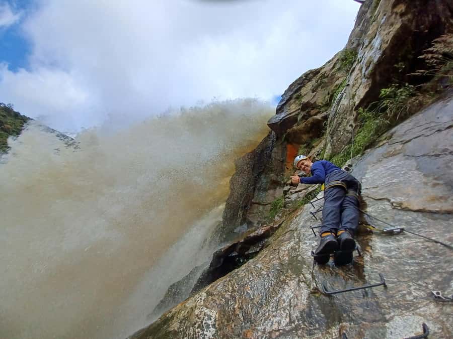 From Medellin:Powerful via Ferrata & Zipline Giant Waterfall - The gear, clothing, and body requirements