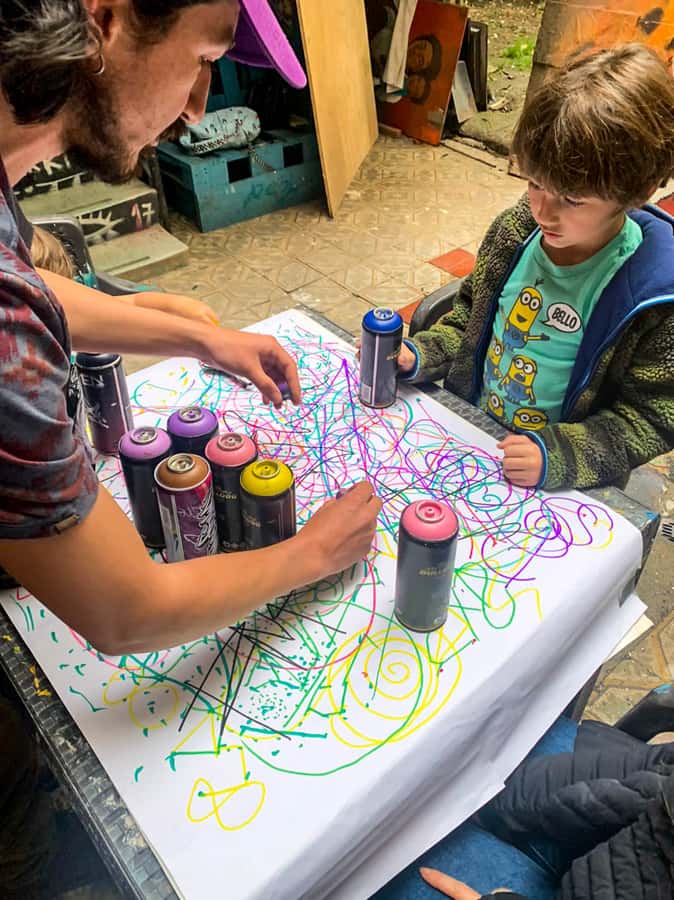 Fun Graffiti Workshop: The Art of Aerosol and Color - Starting in Bogotá’s Macarena neighborhood