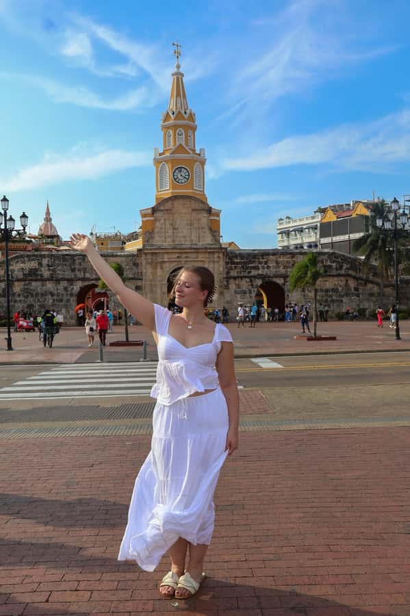 Gastronomic tour and professional photos in the old city - Starting beneath Cartagena’s Torre del Reloj