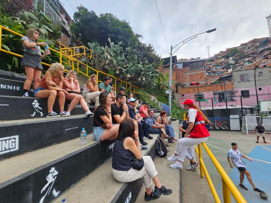 Graffiti Tour comuna 13 and cable car (made by local guides) - The Soccer Pitch and Casa Neon