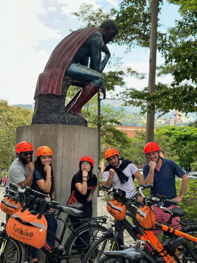 Medellín: History & Local Life Essentials Tour on an E-Bike - Medellín River Parks and Plaza Mayor