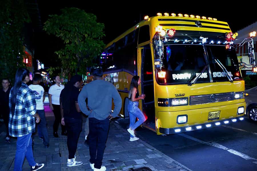 Medellin: Rumbero Party Bus with all the beer you can drink - Starting in El Poblado on 9th Street
