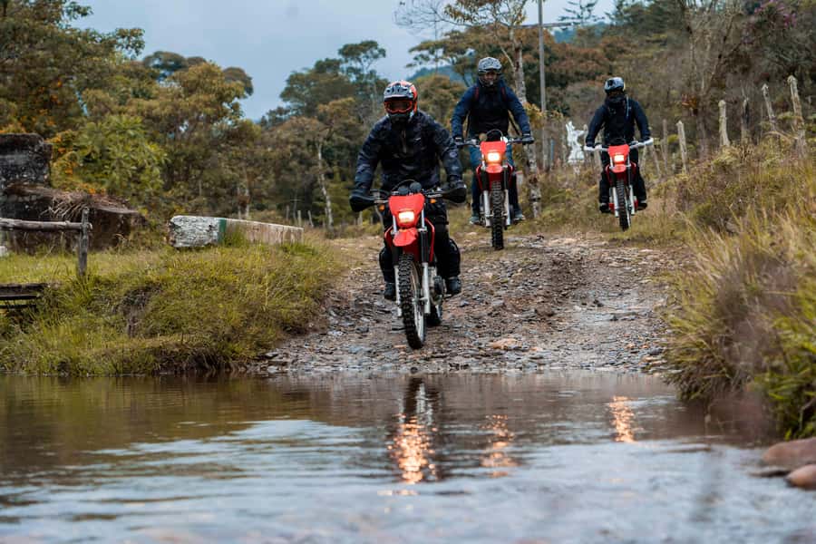 Off-road motorcycle adventure through the Medellín mountains - Getting Comfortable on the Private Practice Track