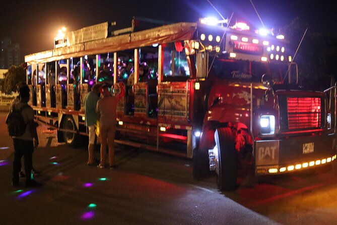 Party on a typical Chiva Party Bus - Letras de Cartagena and the final club option
