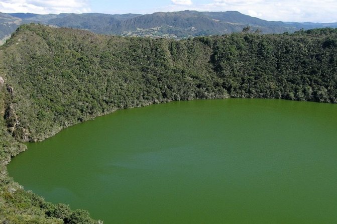 Private Zipaquira Salt Cathedral and Guatavita Lagoon Tour from Bogota - Walking up to Guatavita Lagoon