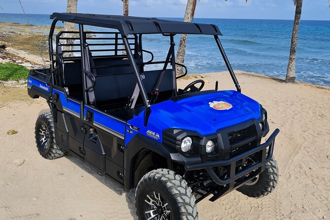Rent The New 2025 Kawasaki Mule Pro in San Andrés - Planning a 63-kilometer island circuit