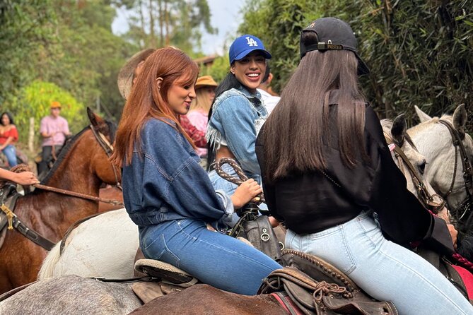 Scenic Horseback Riding in the Medellín Mountains - The first stretch through town and countryside